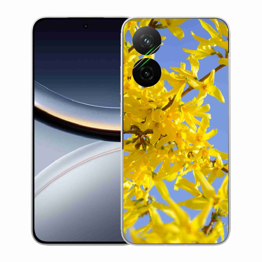 Gél borító mmCase a Xiaomi Poco F7 5G számára - sárga virágok