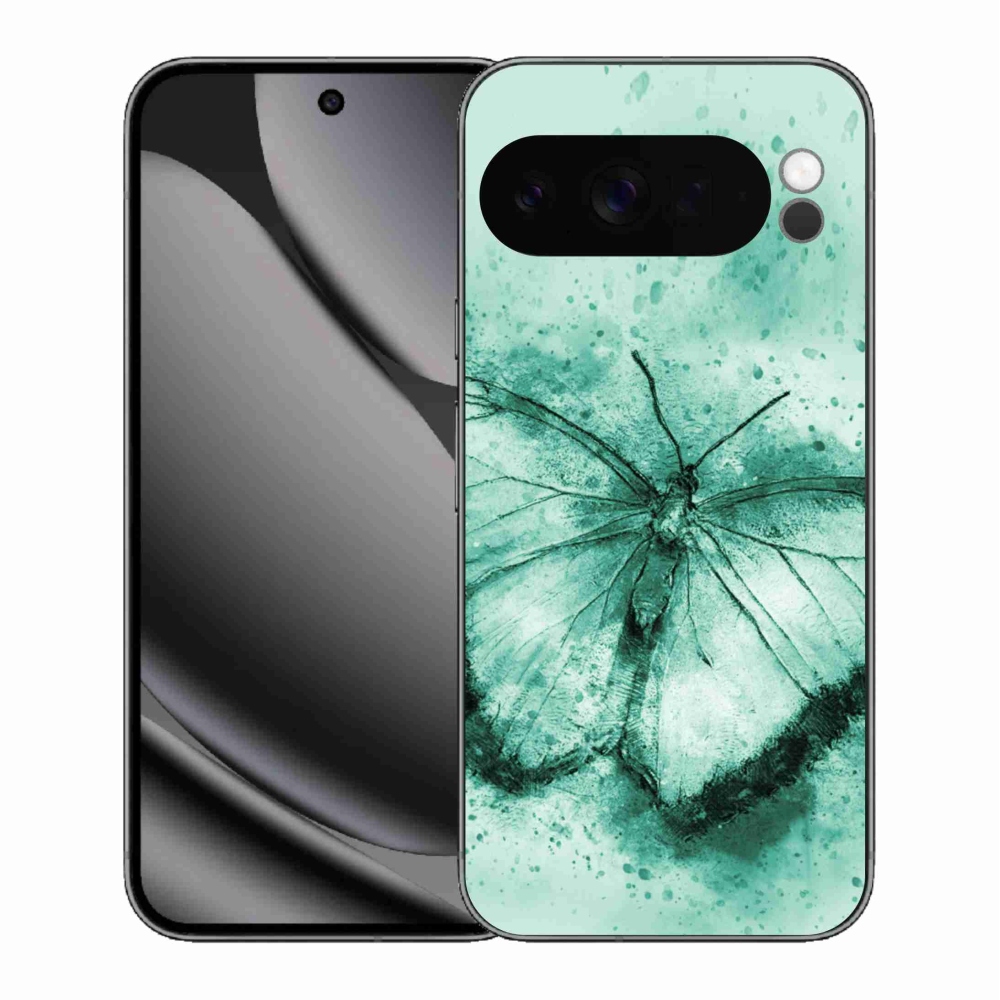 Zselés borítás mmCase a Google Pixel 10 Pro XL-hez - zöld pillangó
