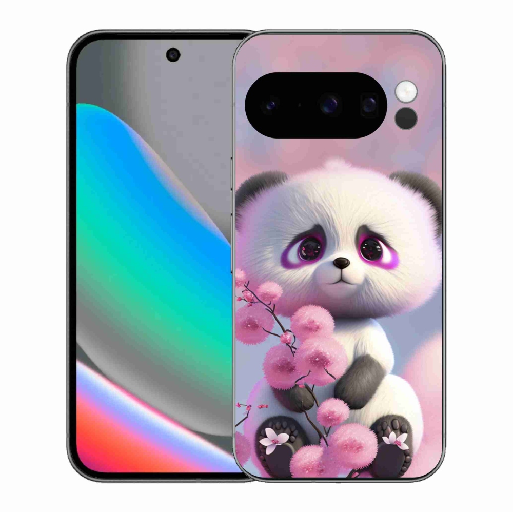 Zselés borítás mmCase a Google Pixel 10 Pro számára - aranyos panda 1