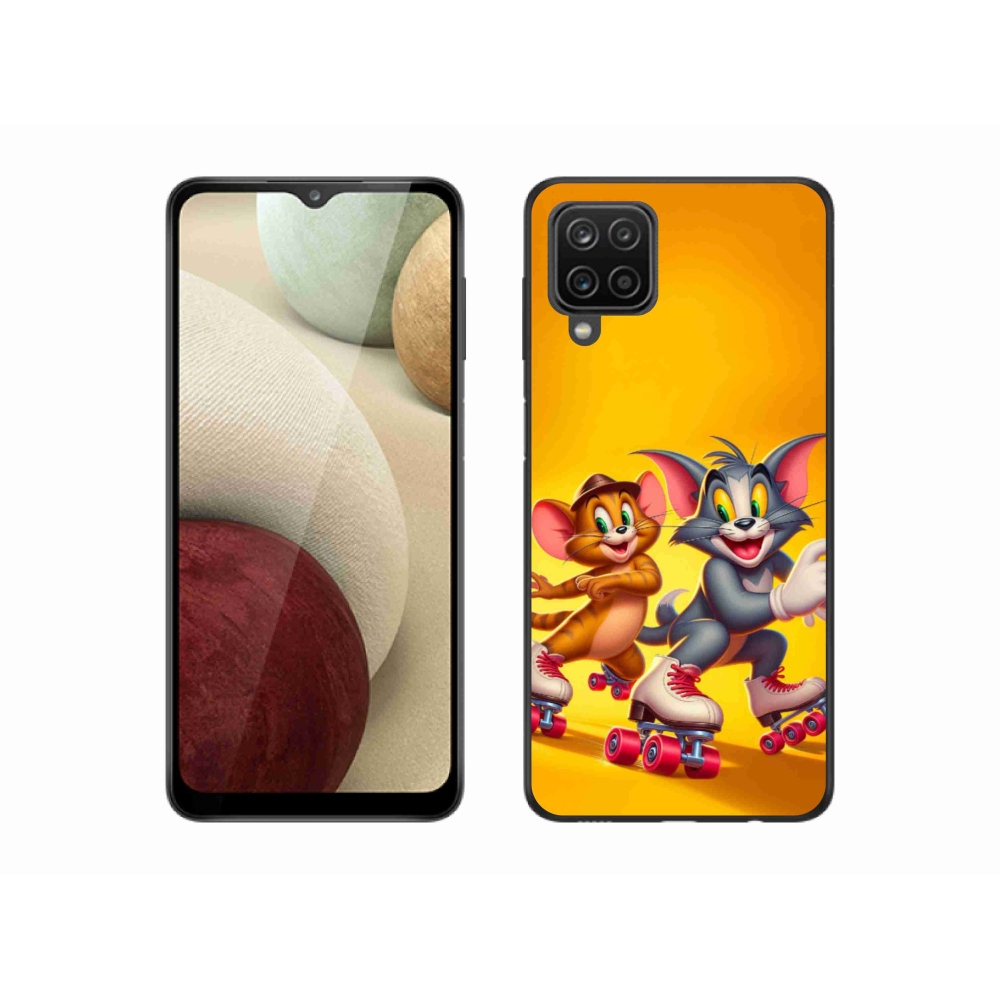 Gél borítás mmCase Samsung Galaxy A12 készülékhez - tom and jerry