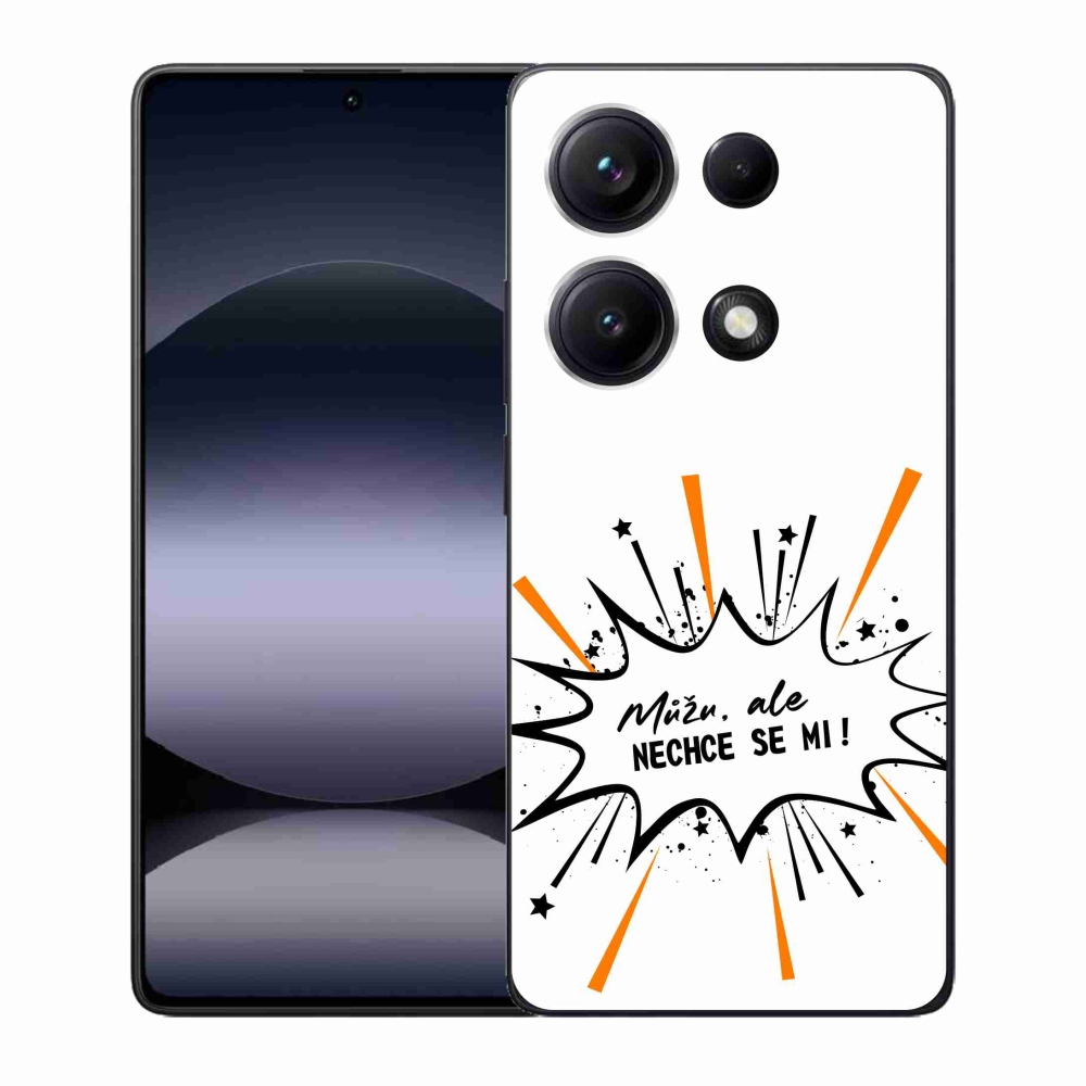 Gél borító mmCase a Xiaomi Redmi Note 14S-hez - vicces szöveg 11 fehér háttérrel