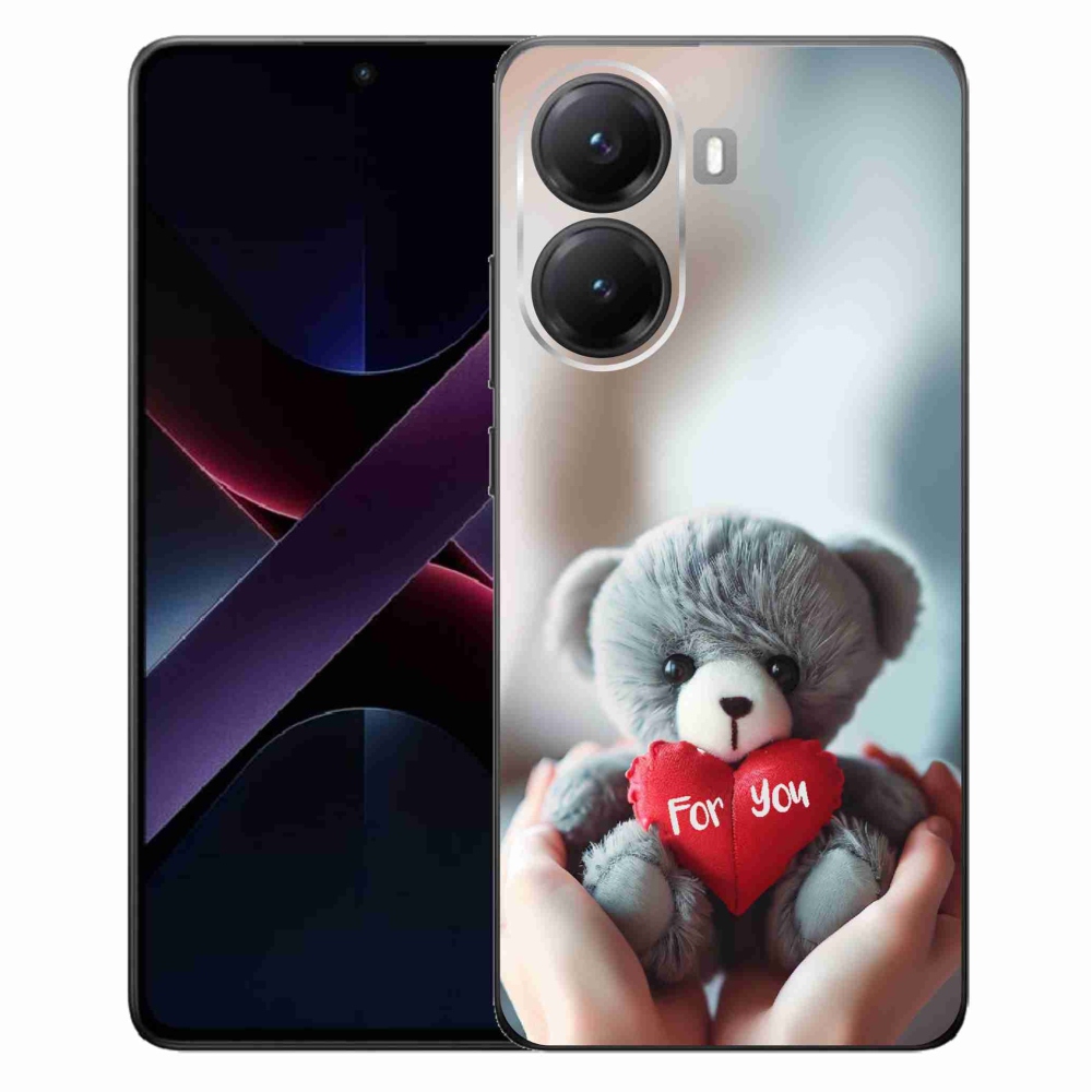 Gél borítás mmCase a Xiaomi Poco X7 Pro 5G számára - mackó a szerelmeseknek