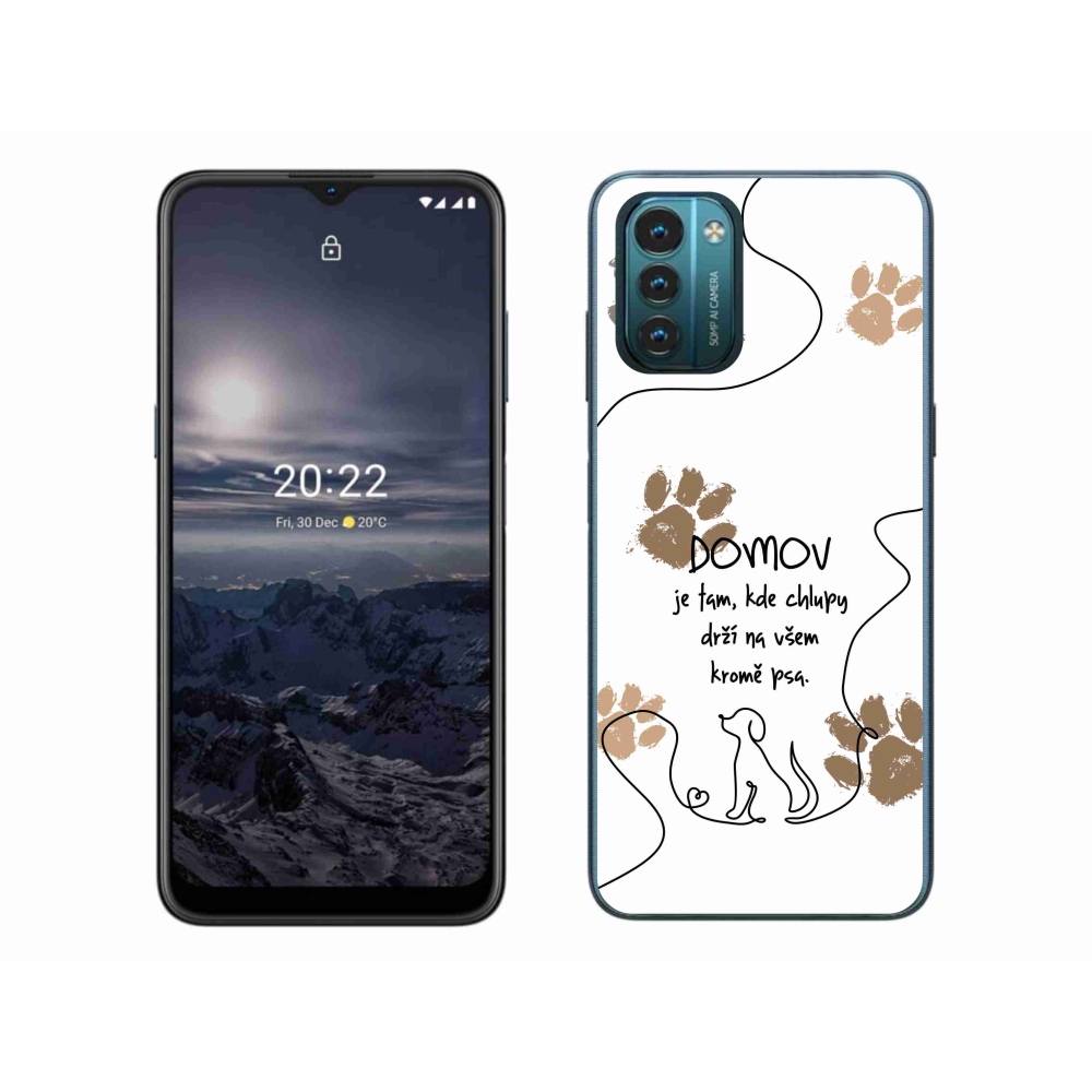 Zselés borítás mmCase a Nokia G11/G21 készülékhez - kutyamotívum fehér háttérrel