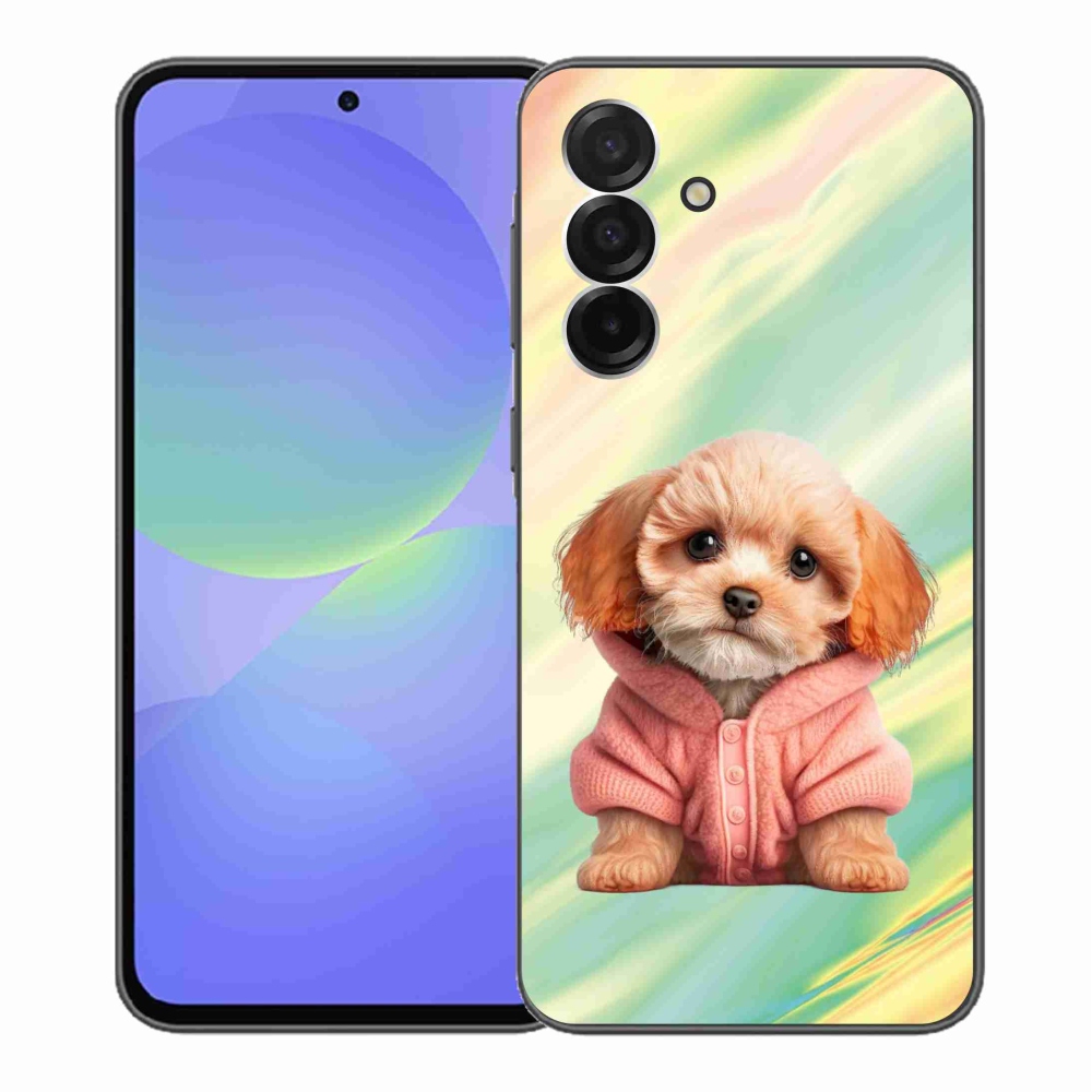 Gél borítás mmCase Samsung Galaxy A36 5G - pulóveres kölyökkutyákhoz