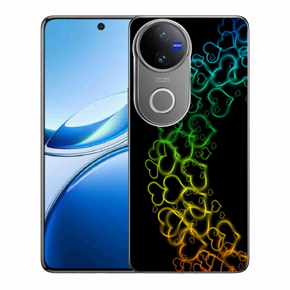 Zselés borítás mmCase a Vivo V50 5G készülékhez - színes szívek