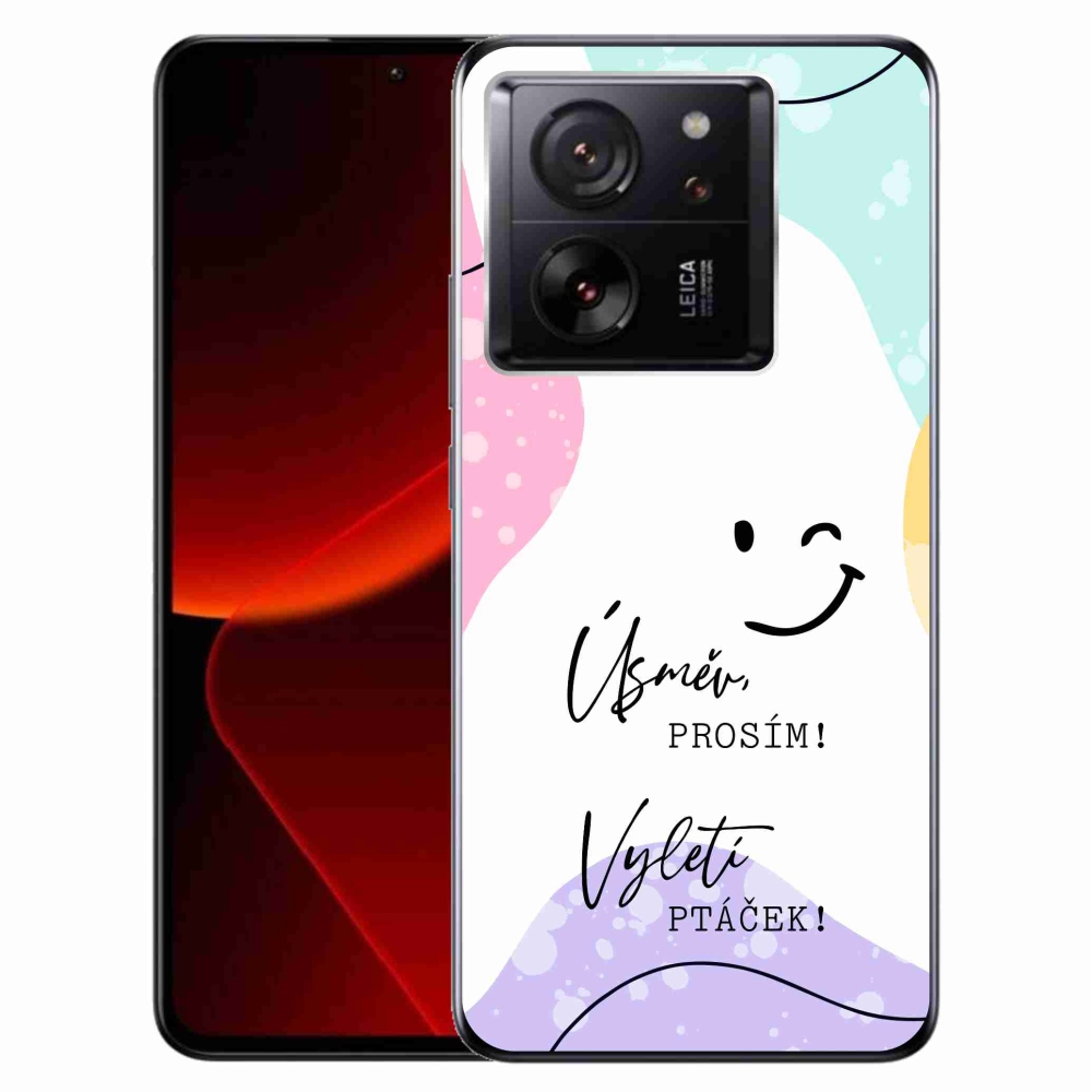 Gél borító mmCase a Xiaomi 13T/13T Pro készülékhez - vicces szöveg 4 fehér háttérrel