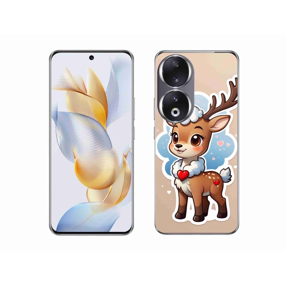 Zselés borító mmCase a Honor 90 készülékhez - rajzfilm rénszarvas