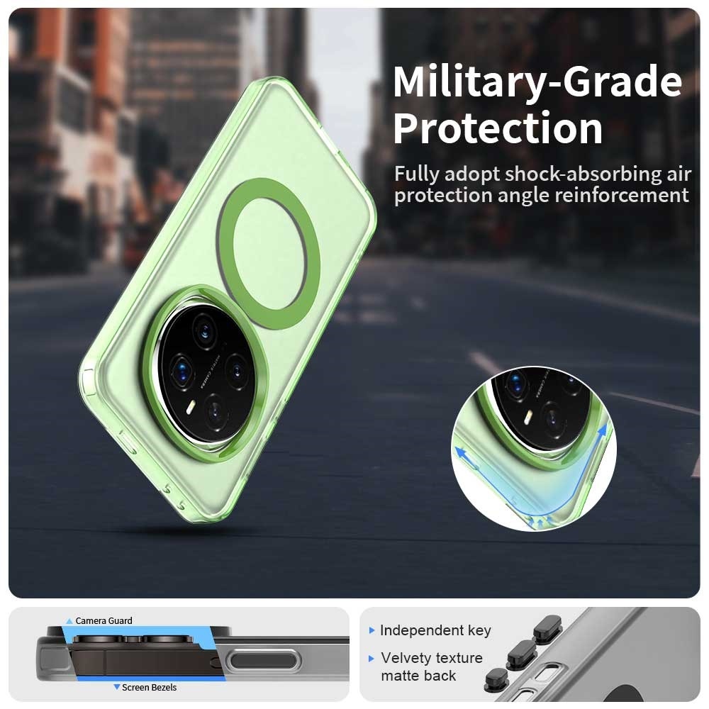 Candy zselés tok MagSafe-val a Honor Magic 7 Pro 5G készülékhez - zöld