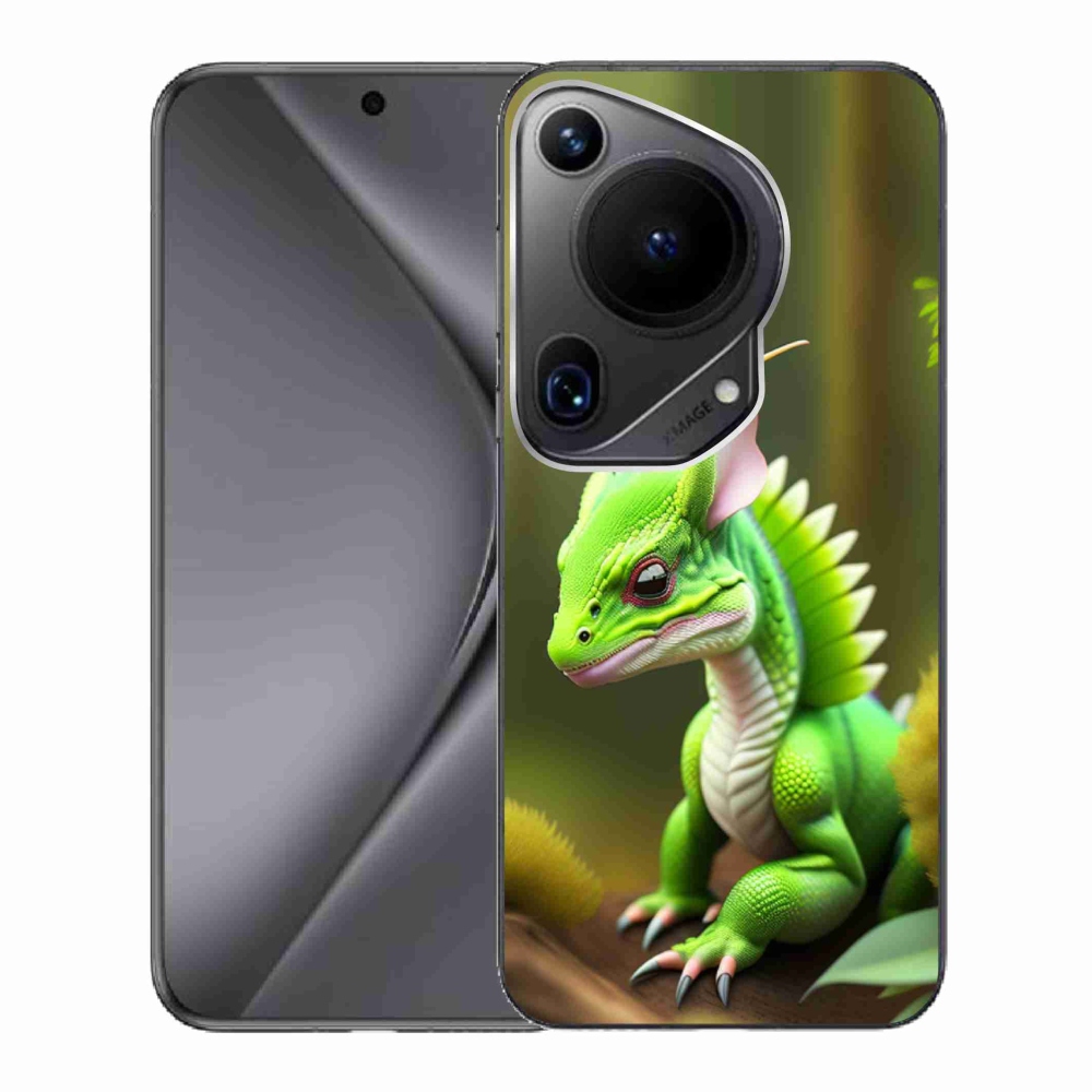 Zselés borítás mmCase a Huawei Pura 70 Ultra készülékhez - zöld sárkány