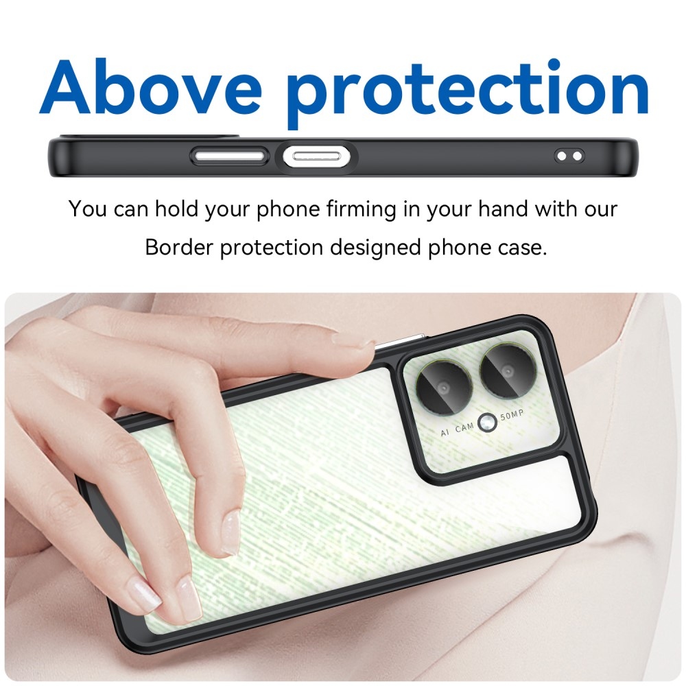 Gél tok rögzített hátlappal Xiaomi Redmi 13C 5G - fekete