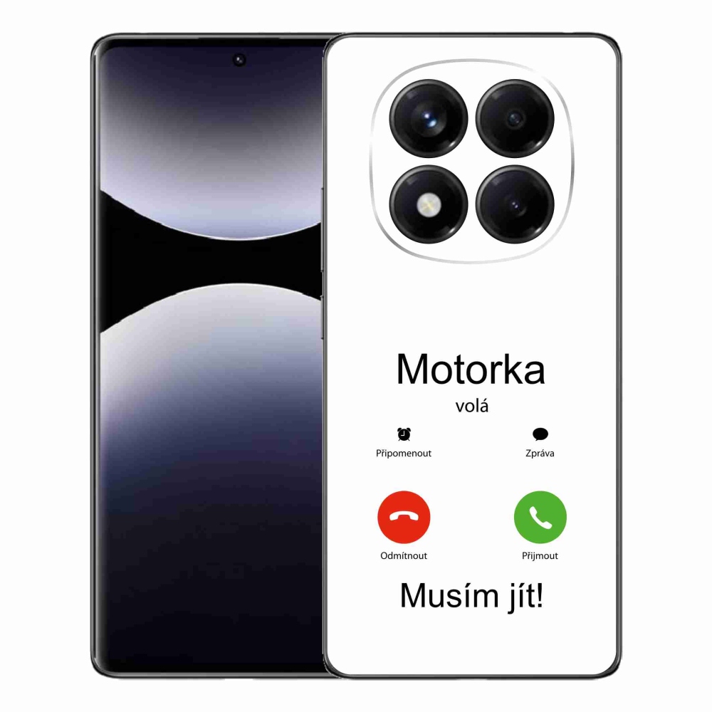 Gél borítás mmCase a Xiaomi Redmi Note 14 Pro készülékhez - motoros hívások fehér háttérrel