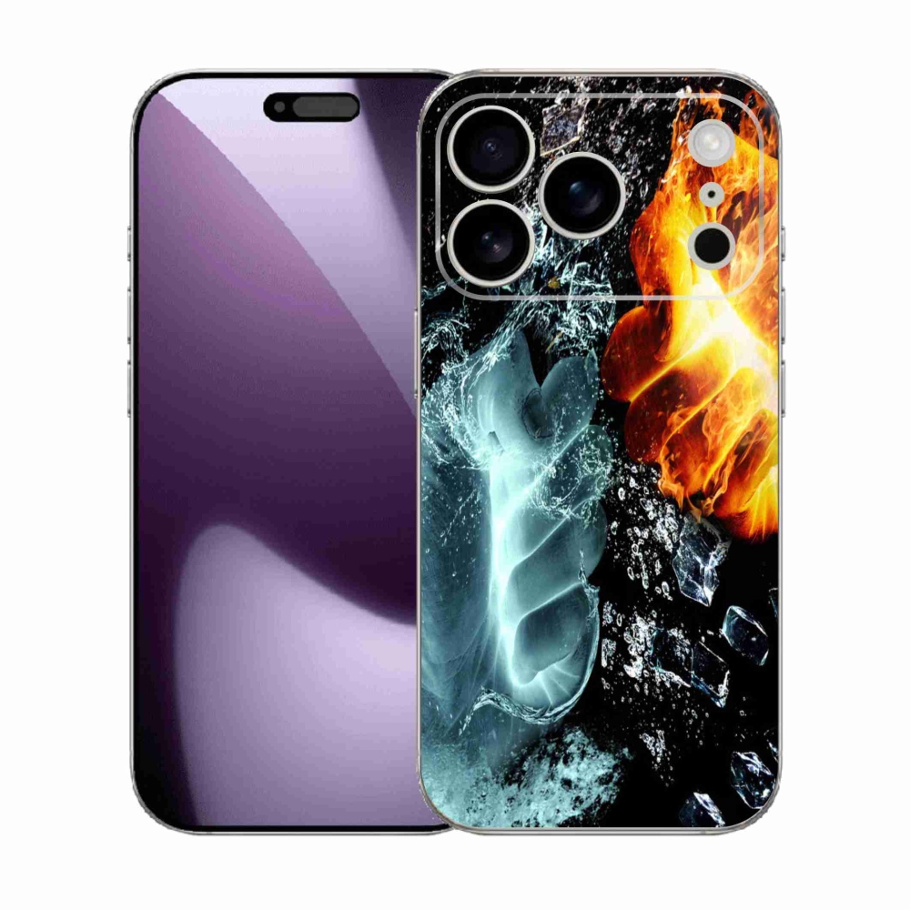 Zselés borítás mmCase iPhone 17 Pro készülékhez - víz és tűz