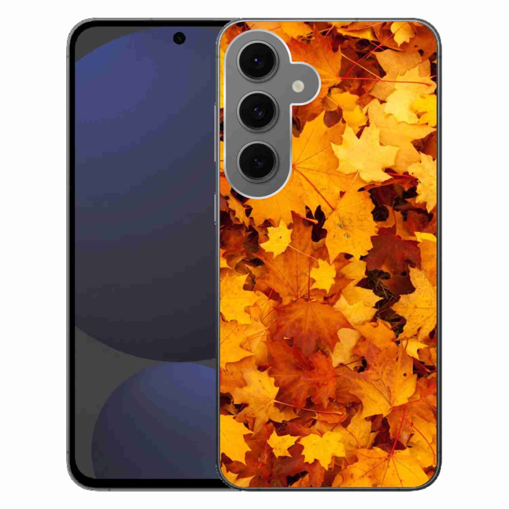 Zselés borítás mmCase Samsung Galaxy S24 FE készülékhez - juharlevelek