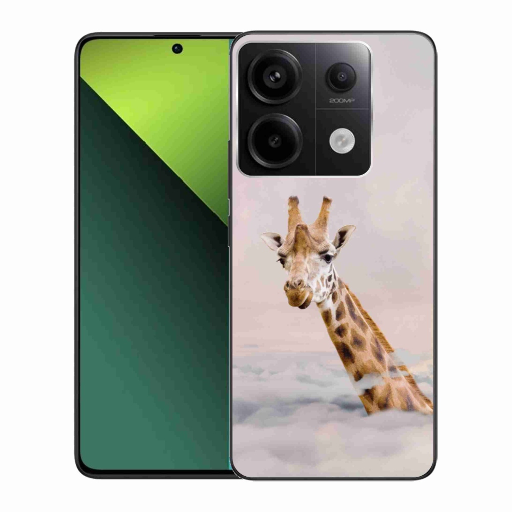 Zselés borítás mmCase a Xiaomi Redmi Note 13 Pro 5G/Poco X6 5G számára - zsiráf a felhőkben
