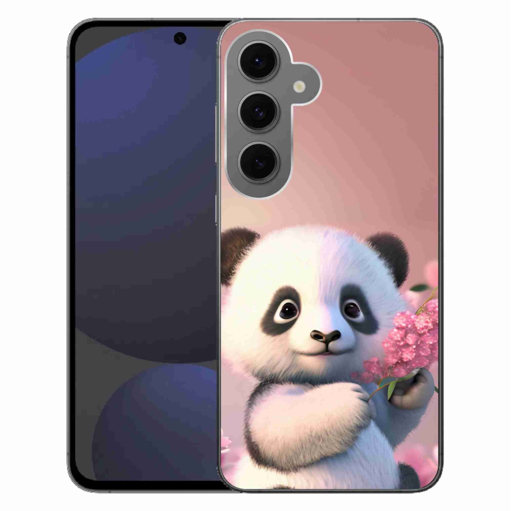 Gél védőhuzat mmCase Samsung Galaxy S24 FE készülékhez - aranyos panda