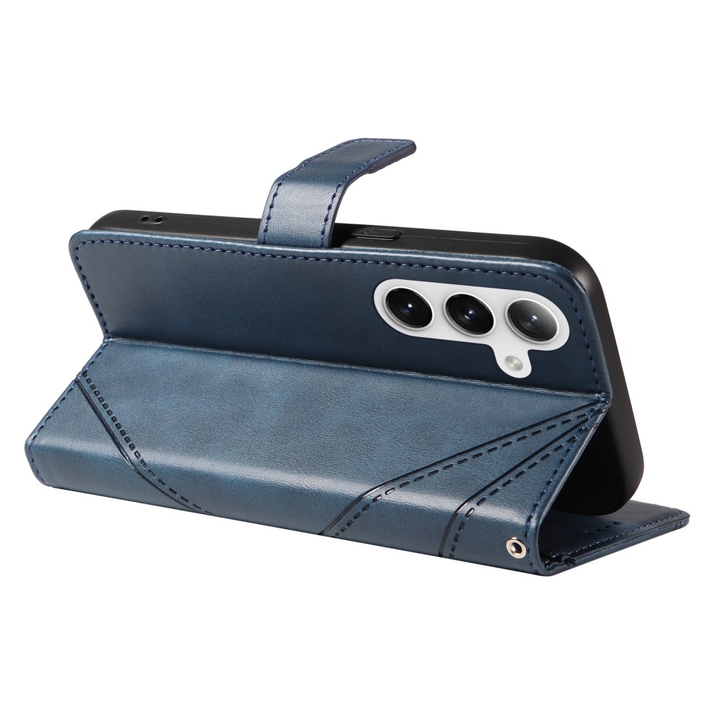 Háromszög alakú könyv tok Samsung Galaxy S24+/S25+ készülékhez - kék