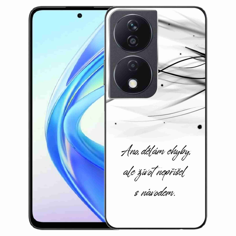 Zselés borítás mmCase a Honor X7b/Honor 90 Smart készülékhez - idézem fehér háttérrel