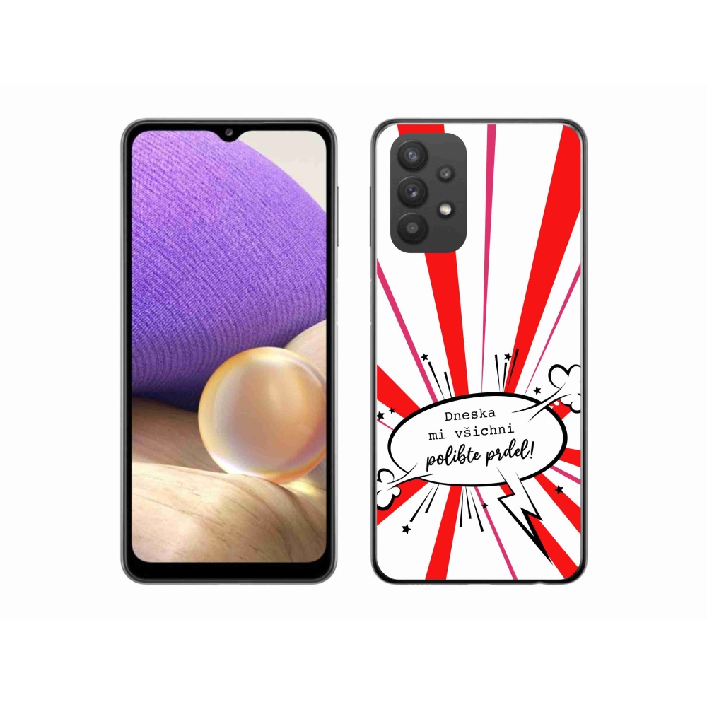 Gél borító mmCase Samsung Galaxy A32 5G - vicces szöveg 15 fehér háttérrel