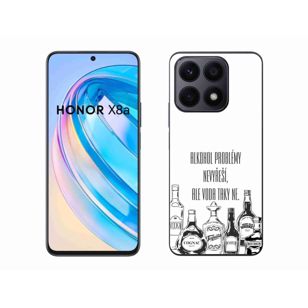 Gél borító mmCase a Honor X8a számára - vicces szöveg fehér háttérrel