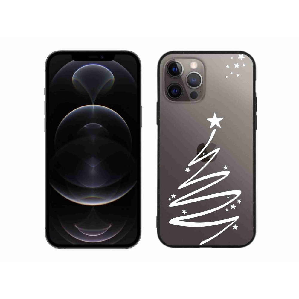 Zselés borítás mmCase iPhone 12 Pro Max készülékhez - fehér fa átlátszó háttéren