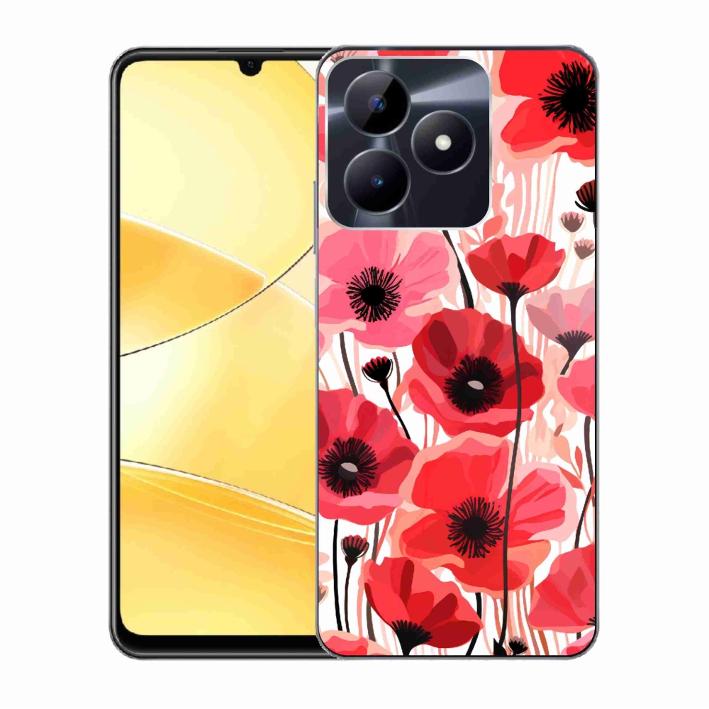 Zselés tok mmCase a Realme C51/C53 készülékhez - mákos 1