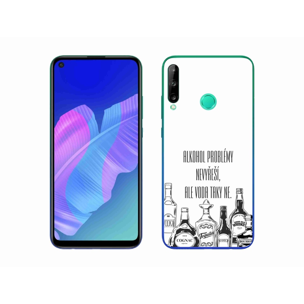 Gél borító mmCase a Huawei P40 Lite E számára - vicces szöveg fehér háttérrel