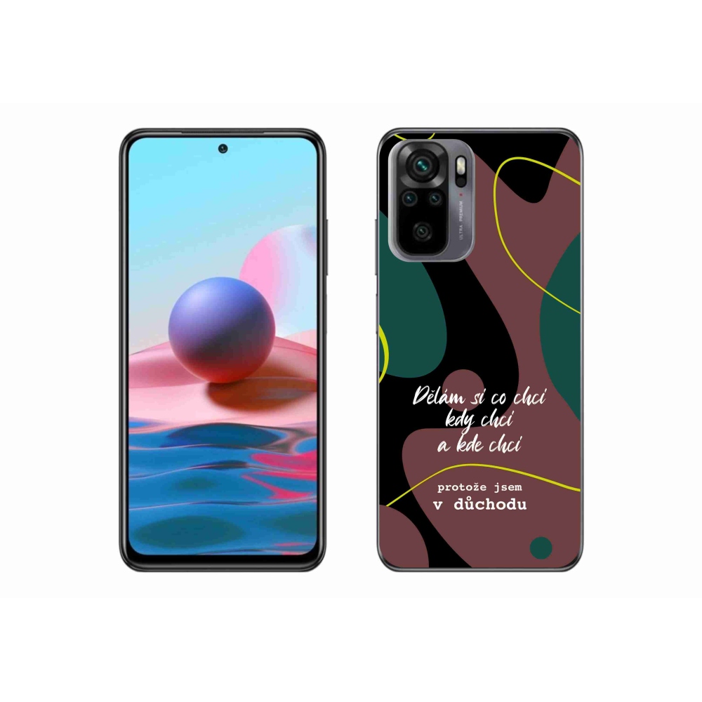 Gél borító mmCase a Xiaomi Redmi Note 10S-hez - vicces szöveg 10 fekete háttérrel