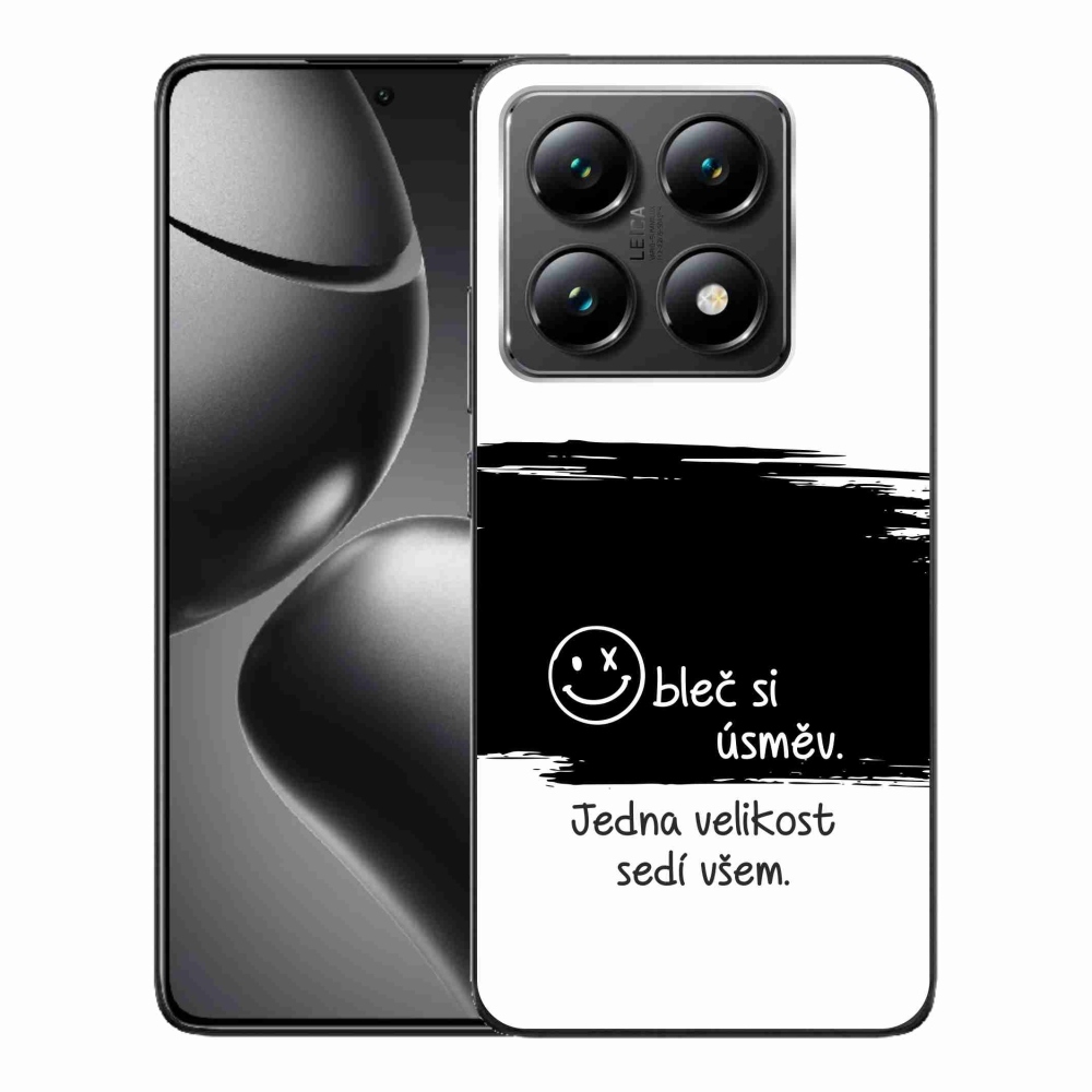 Gél borító mmCase a Xiaomi 14T-hez - vicces szöveg 8 fekete és fehér háttérrel