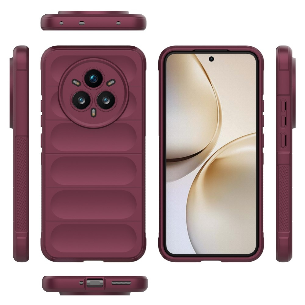 Rugg tartós zselés tok a Realme 14 Pro+ 5G készülékhez - bordó színben