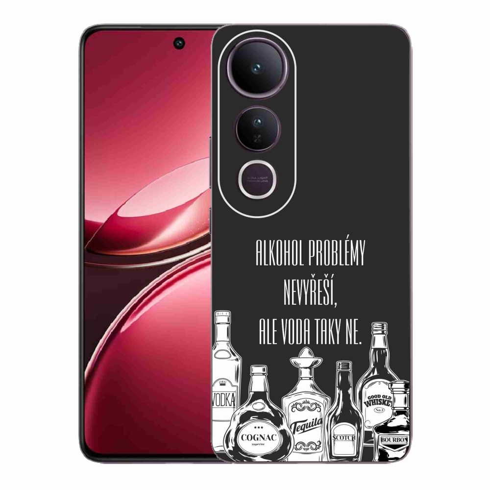 Gél borító mmCase Vivo V50 Lite 4G/5G - vicces szöveg fekete háttérrel