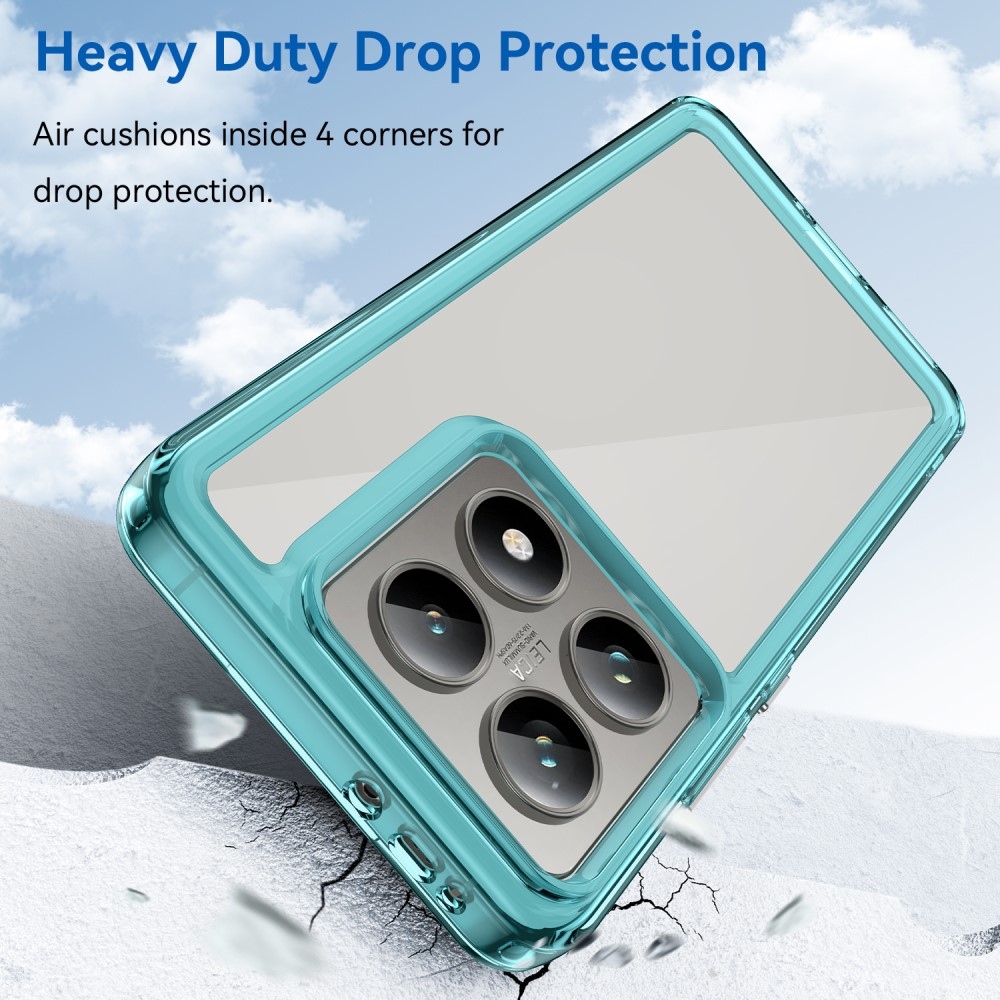 Gél tok fix hátlappal Xiaomi 14T/14T Pro készülékhez - világoskék színben