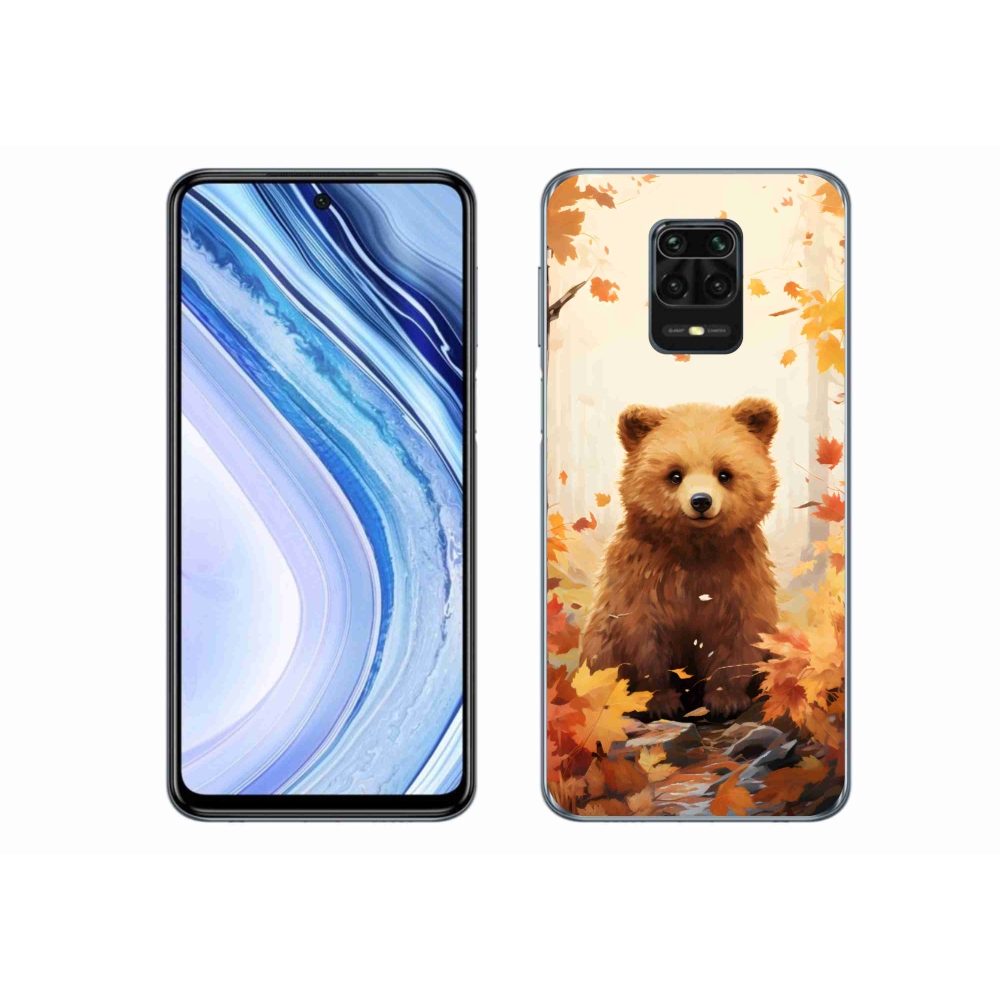 Gél borító mmCase a Xiaomi Redmi Note 9S-hez - medve az erdőben