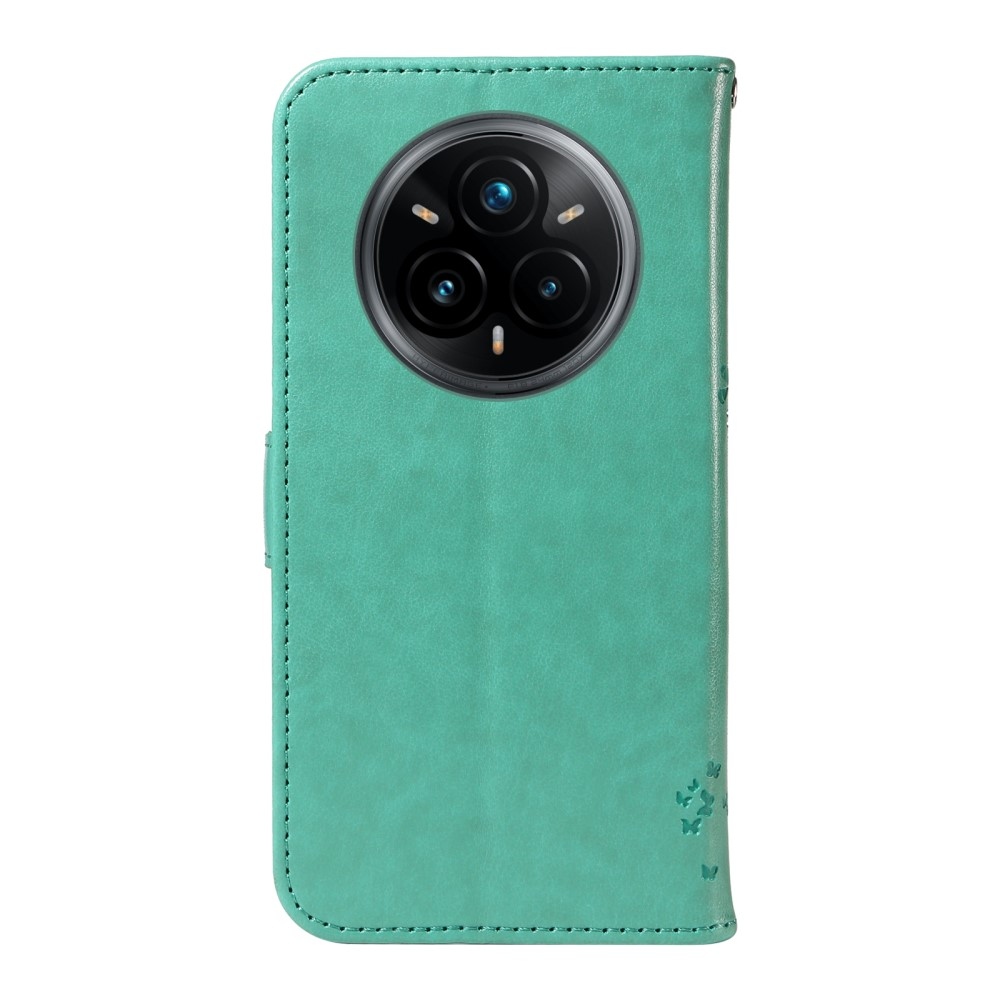 Fák könyvtáska a Realme 14 Pro+ 5G számára - teal színű