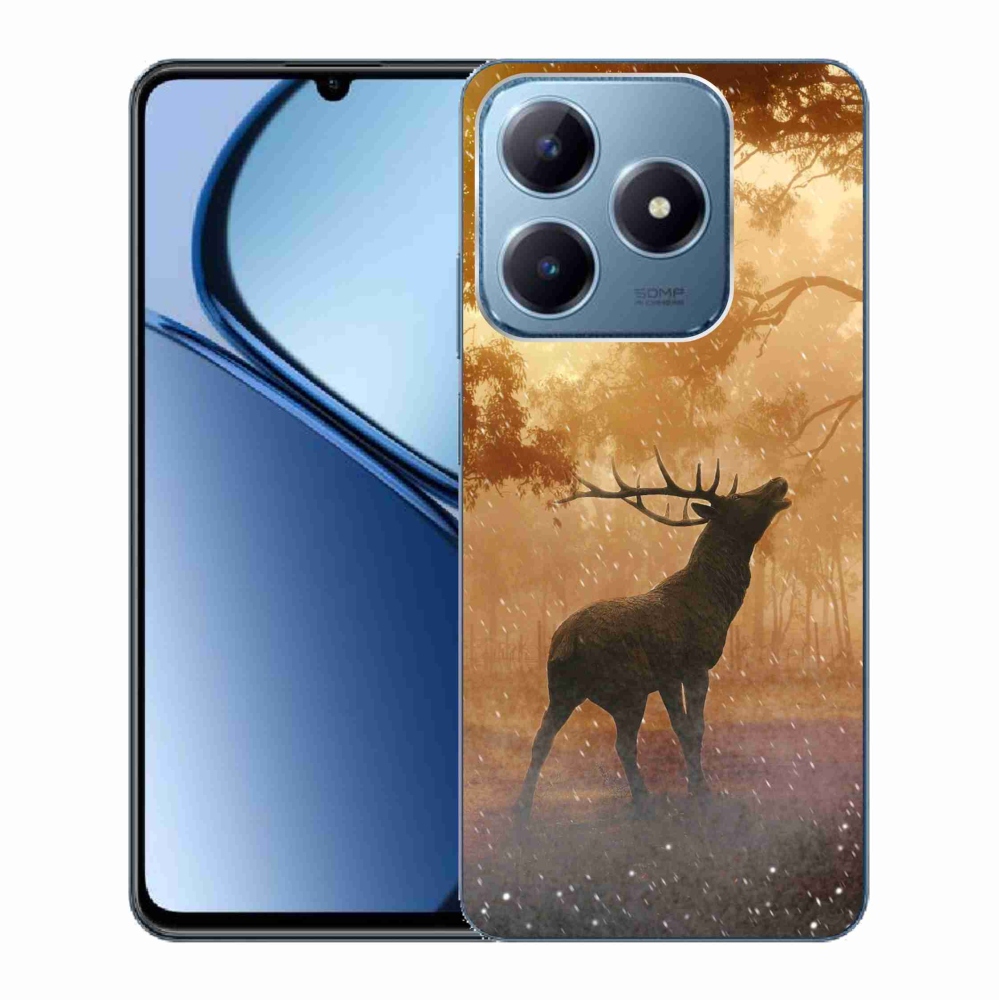 Zselés borítás mmCase a Realme C63 készülékhez - szarvas a szarvasbőgésben