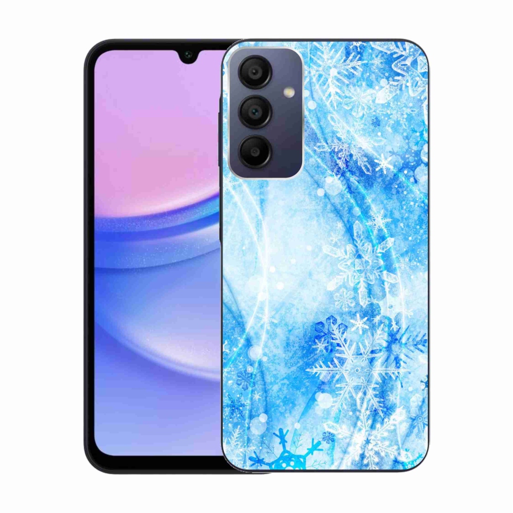 Gél védőhuzat mmCase Samsung Galaxy A15 4G/5G készülékhez - hópelyhek