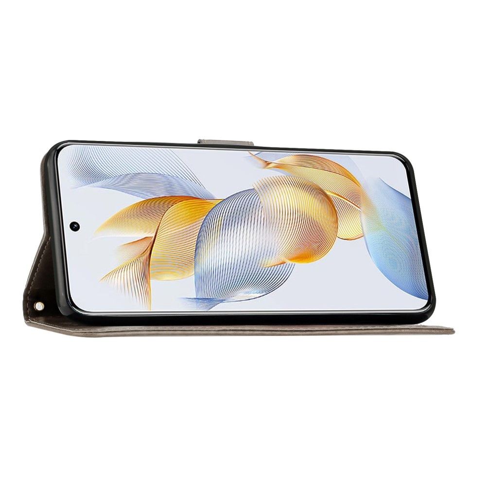 Virágok könyvtáska Honor 90 - szürke