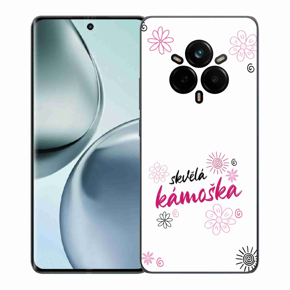 Gél borítás mmCase a Realme 14 Pro 5G-n - nagyszerű haver fehér háttérrel