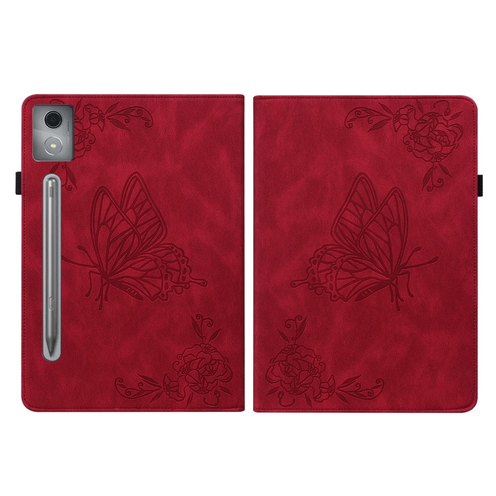 Pillangó táblagép tok Lenovo Idea Tab Pro 12.7 - piros