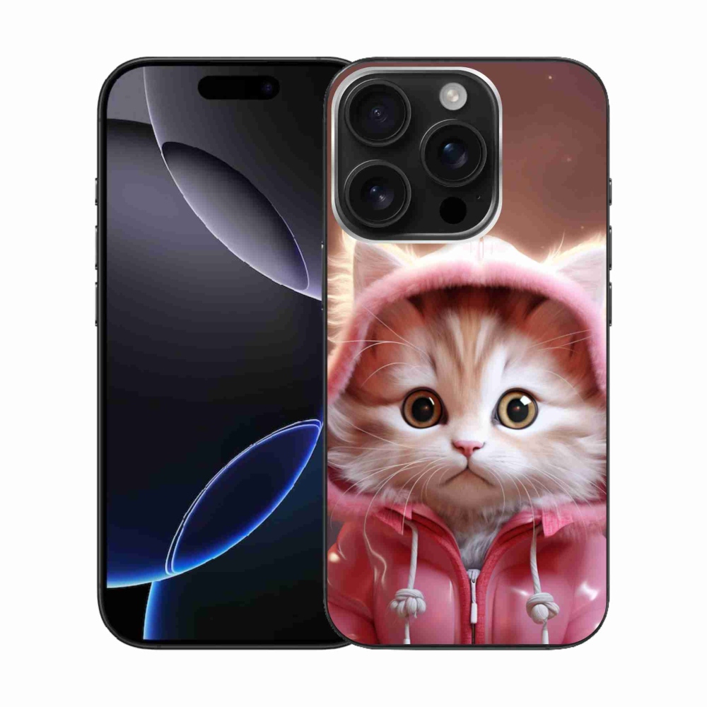 Gél borítás mmCase iPhone 16 Pro készülékhez - aranyos cica 3