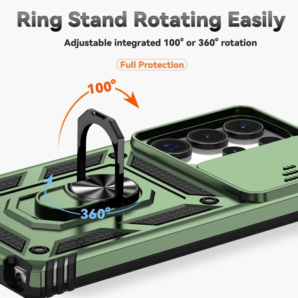 Gyűrűálló borítás Samsung Galaxy S25 Ultra készülékhez - zöld