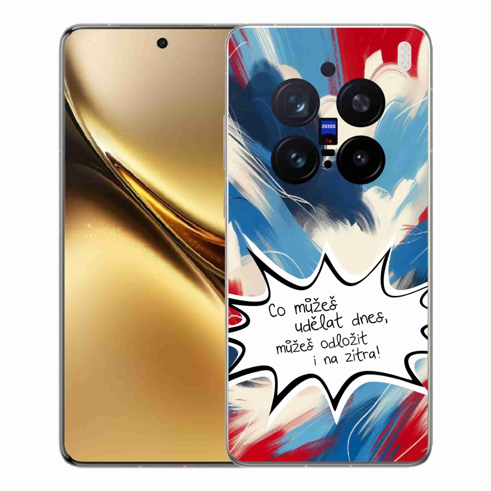 Gél borító mmCase a Vivo X200 Pro 5G készülékhez - vicces szöveg 9 fehér háttér