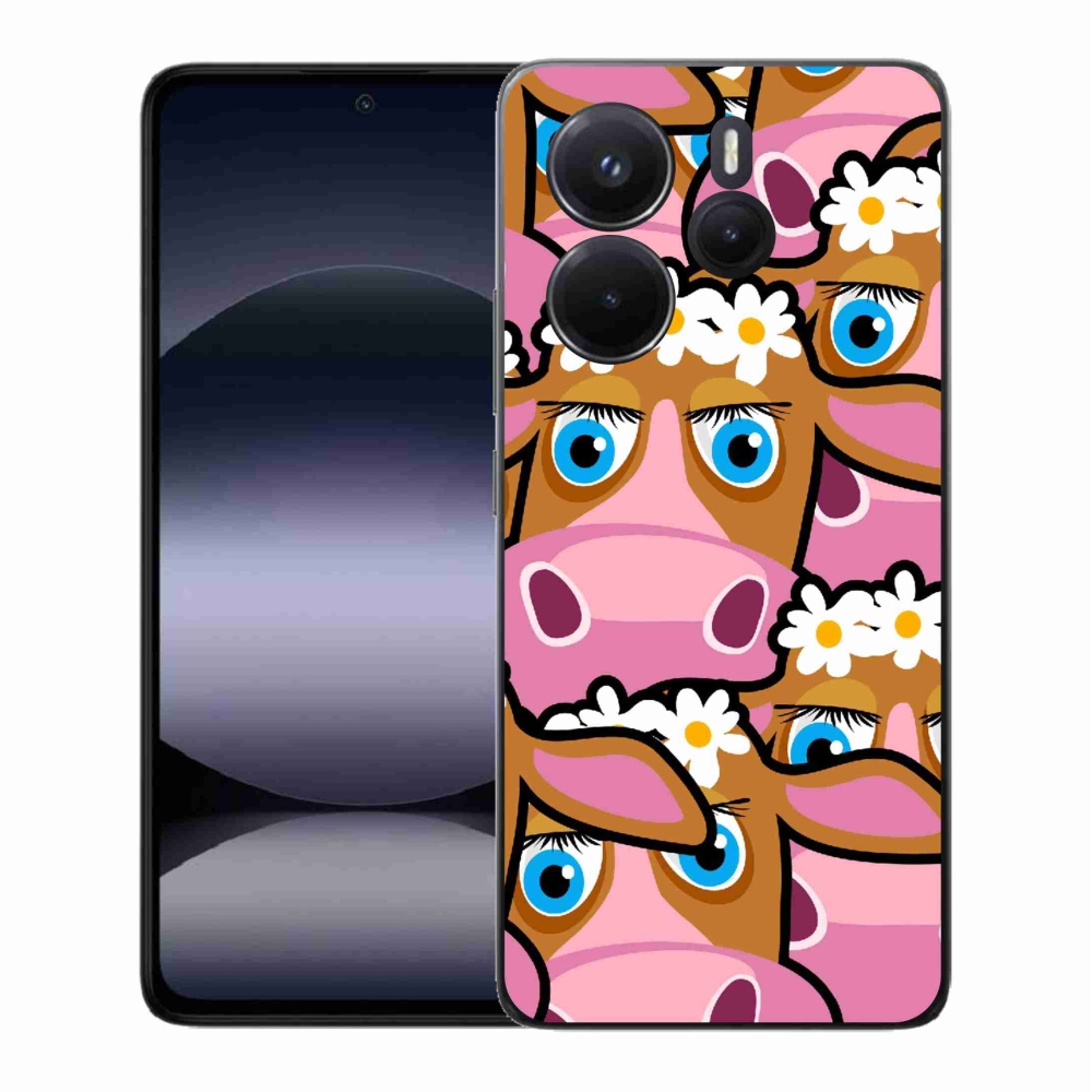 Gél borító mmCase a Xiaomi Redmi Note 14-hez - rajzfilm tehenek