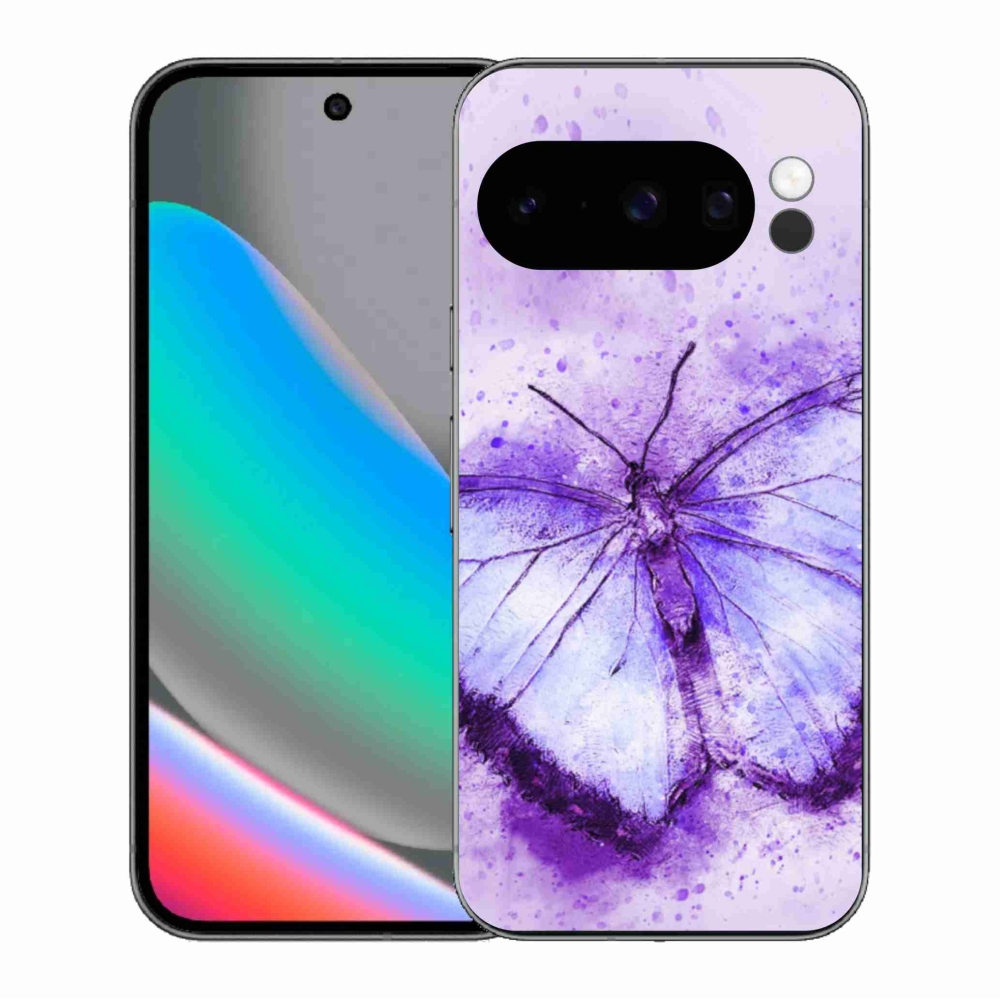 Zselés borítás mmCase a Google Pixel 10 Pro számára - lila pillangó
