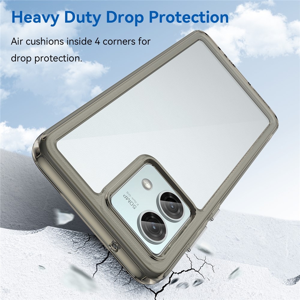 Zselés tok kemény hátlappal Motorola Moto G84 5G - szürke