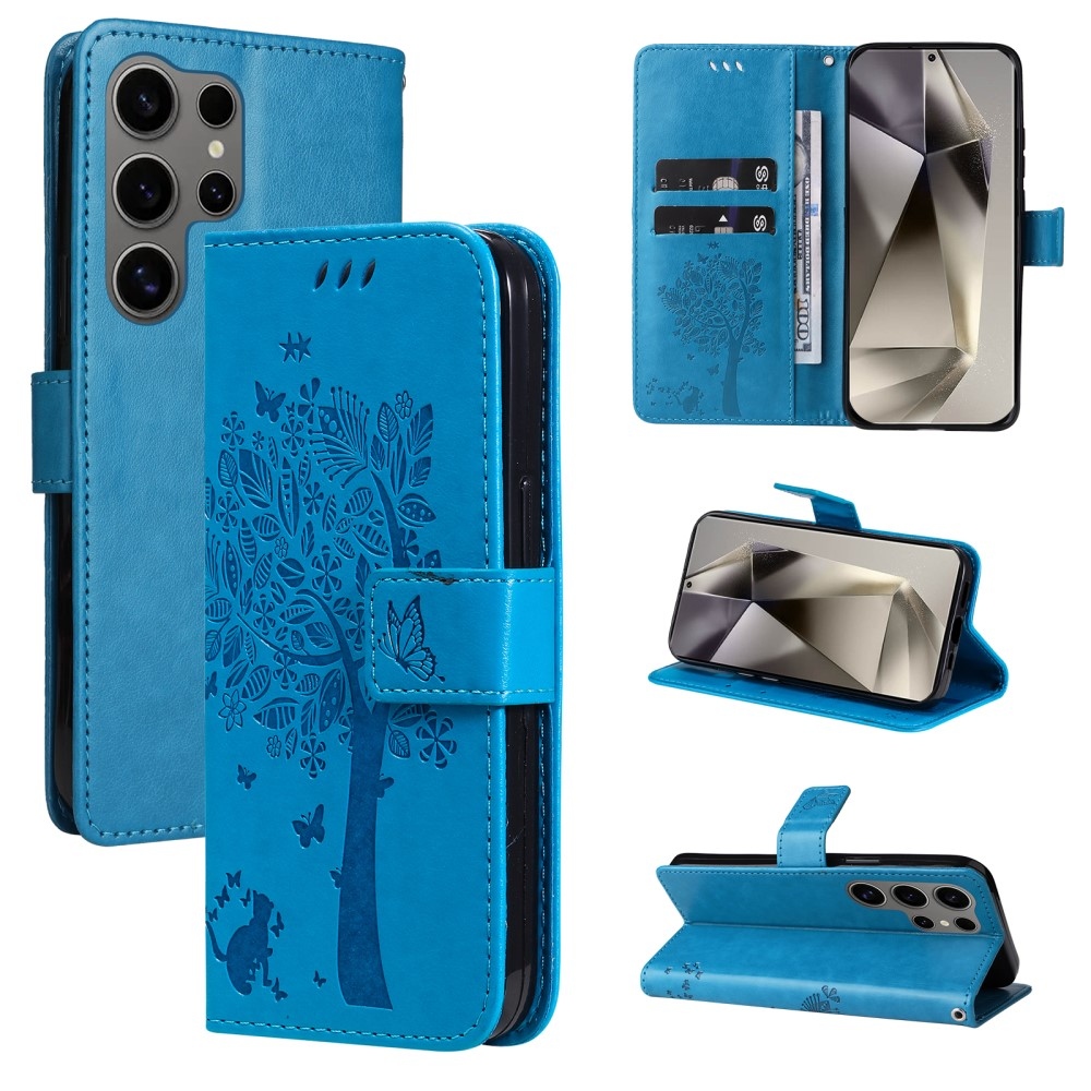 Fák könyve tok Samsung Galaxy S25 Ultra - kék