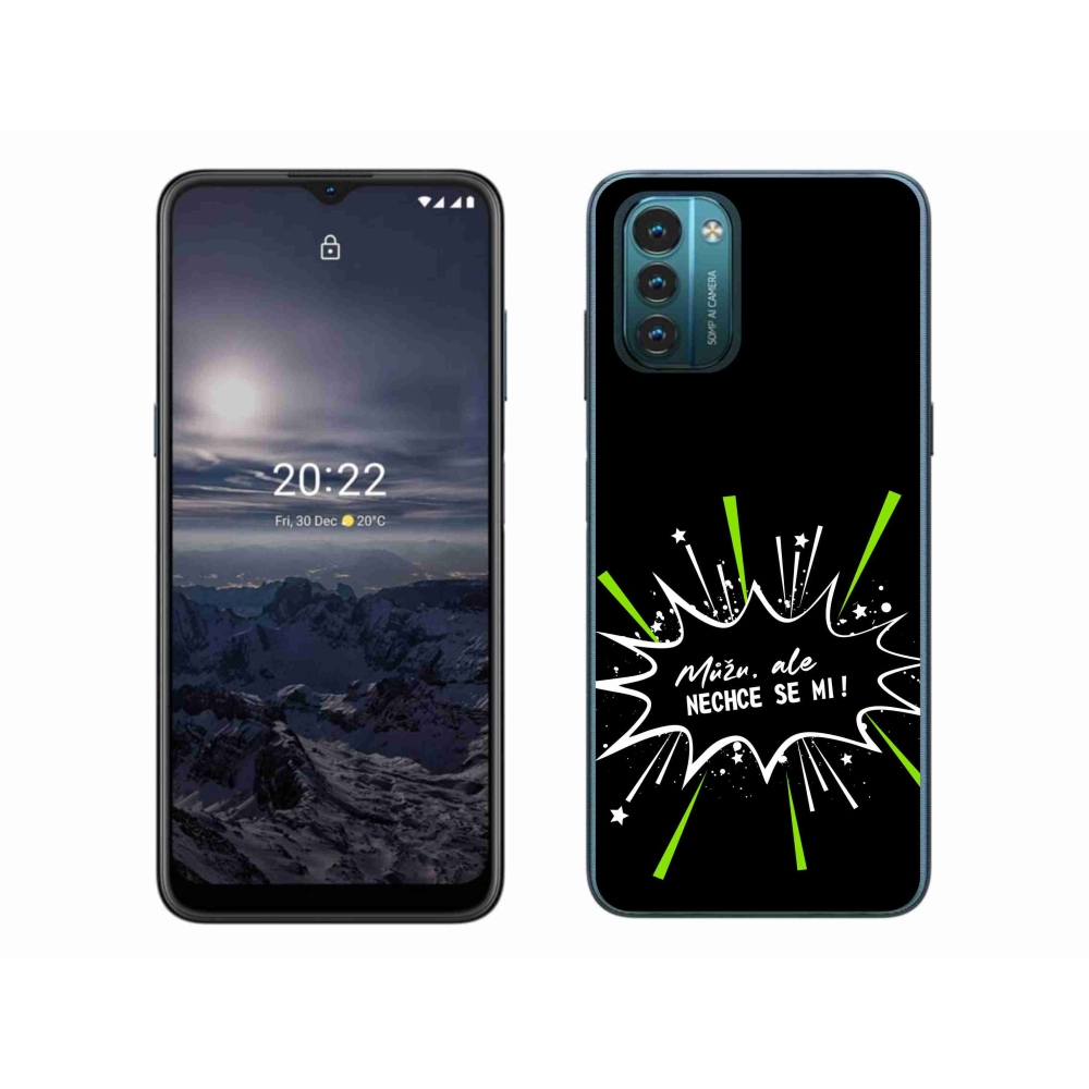 Zselés borító mmCase a Nokia G11/G21 készülékhez - vicces szöveg 11 fekete háttér