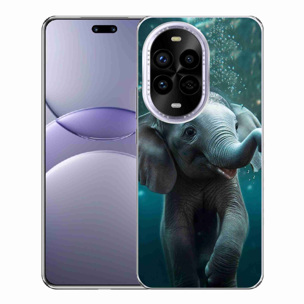 Zselés borítás mmCase a Huawei Nova 13 Pro 5G számára - elefánt a víz alatt