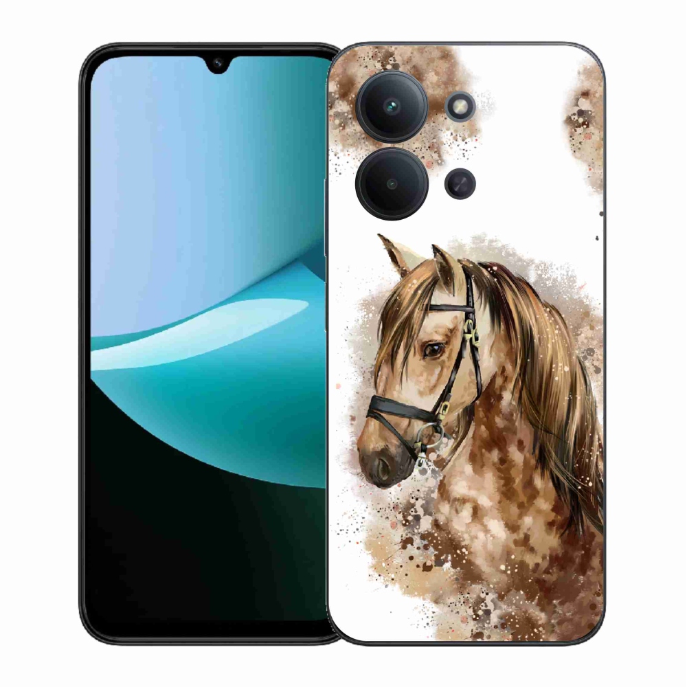 Gél borítás mmCase a Xiaomi Redmi 15C 4G (171mm)/Poco C85 4G (171mm) - barna rajzfilm lóhoz