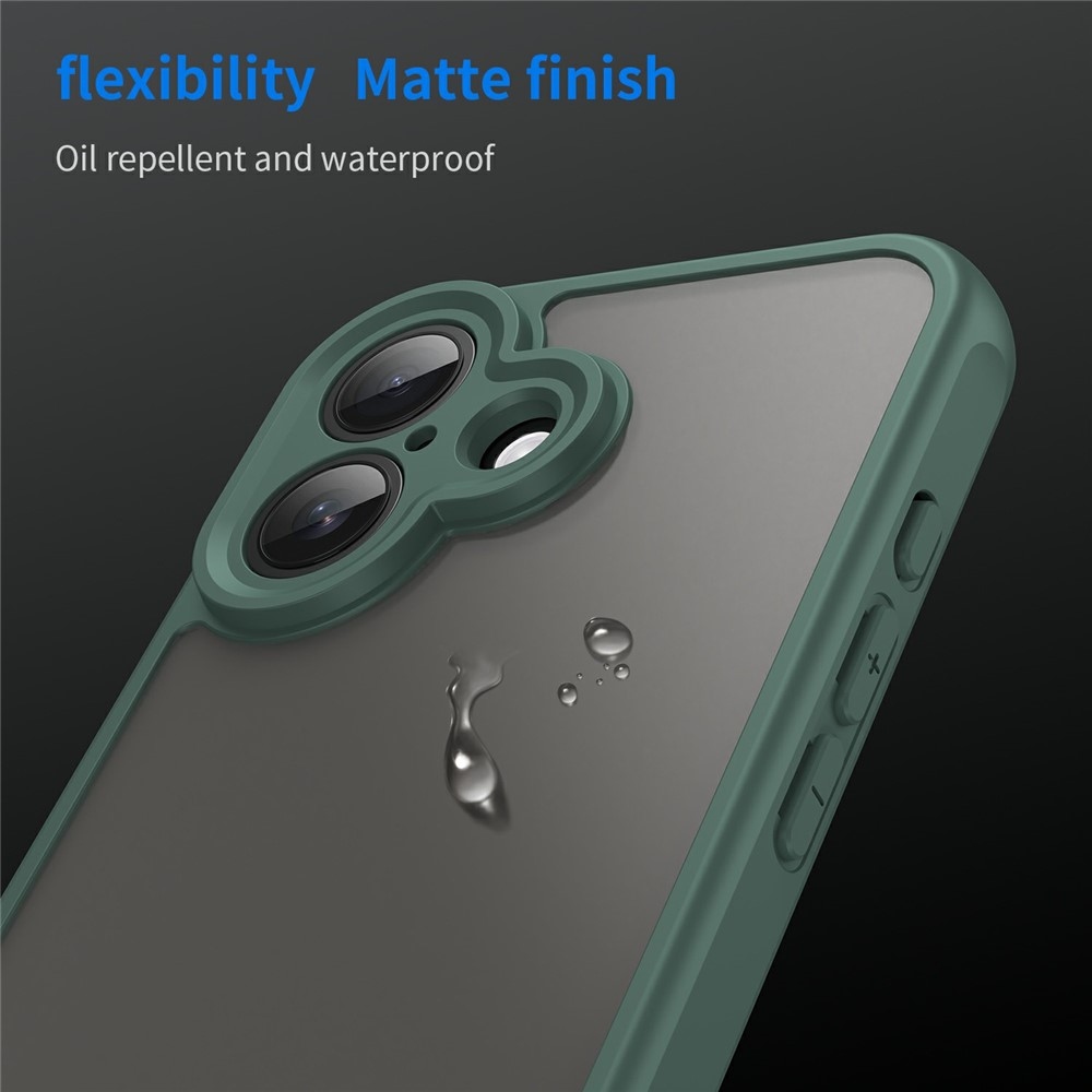 Gél tok fix hátlappal iPhone 17 készülékhez - zöld