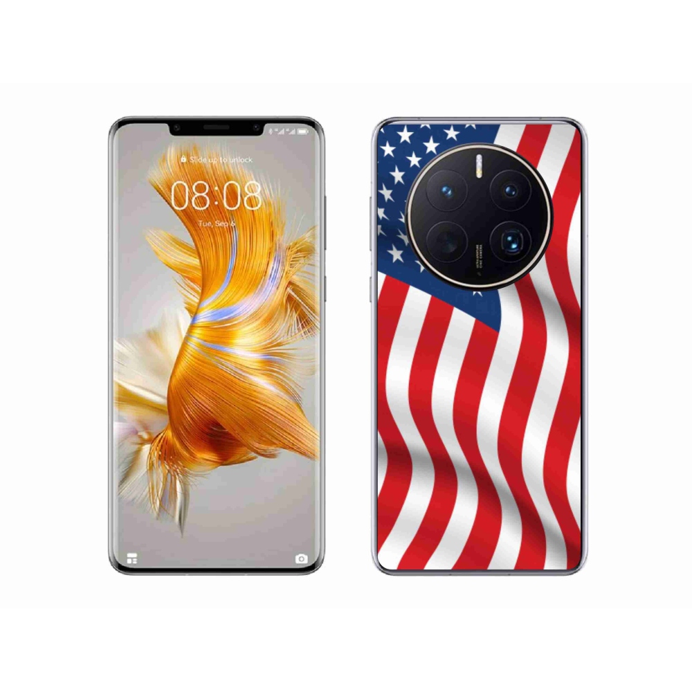 Gél borító mmCase a mobil Huawei Mate 50 Pro - USA zászlóhoz